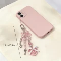 BRE32 Brelok breloczek akrylowe serduszko kokardka kluczyk cute