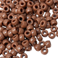 KOP179 Koraliki oponki akryl 9mm kandi pony bead brąz czekoladowe 20szt