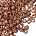 KOP179 Koraliki oponki akryl 9mm kandi pony bead brąz czekoladowe 20szt
