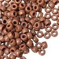 KOP179 Koraliki oponki akryl 9mm kandi pony bead brąz czekoladowe 20szt