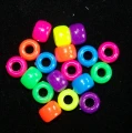 KOP153 Koraliki oponki 9mm kandi pony bead miks kolory neonowe fluo 50szt