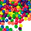 KOP153 Koraliki oponki 9mm kandi pony bead miks kolory neonowe fluo 50szt