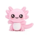 SIL1 Duży koralik silikonowy figurka 3D axolotl aksolotl 1szt różowy