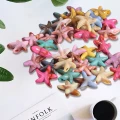 AKR11 Koraliki akrylowe morskie ocean rozgwiazda gradient mix kolor 20szt