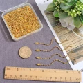 Steel Łańcuszek kulkowy z zapięciem 2mm 10cm 10szt złoty do biżuterii metek