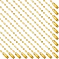 Steel Łańcuszek kulkowy z zapięciem 2mm 10cm 10szt złoty do biżuterii metek