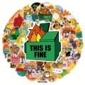 Naklejki STICKER BOMB WLEPY wlepki THIS IS FINE DOG MEMY