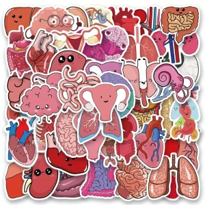 W83 Naklejki STICKER BOMB WLEPY wlepki LEKARZ CZĘŚCI CIAŁA 50szt