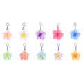 Zawieszki PLUMERIA hibiskus kwiat zestaw 10szt mini breloki karabinek