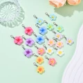 Zawieszki PLUMERIA hibiskus kwiat zestaw 10szt mini breloki karabinek