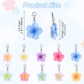 Zawieszki PLUMERIA hibiskus kwiat zestaw 10szt mini breloki karabinek