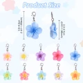 Zawieszki PLUMERIA hibiskus kwiat zestaw 10szt mini breloki karabinek