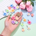 Zawieszki PLUMERIA hibiskus kwiat zestaw 10szt mini breloki karabinek