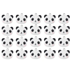 ZAW390 Zawieszka z żywicy akrylowej panda misiu głowa pandy 2szt