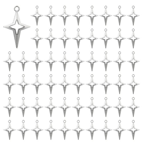 Zawieszki charm metalowe GWIAZDKA gwiazdki krzyżyk do bransoletek 27mm 5szt