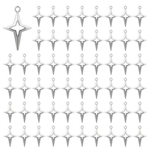 Zawieszki charm metalowe GWIAZDKA gwiazdki krzyżyk do bransoletek 27mm 5szt