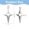 Zawieszki charm metalowe GWIAZDKA gwiazdki krzyżyk do bransoletek 27mm 5szt