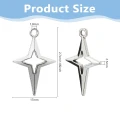 Zawieszki charm metalowe GWIAZDKA gwiazdki krzyżyk do bransoletek 27mm 5szt