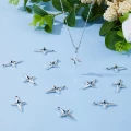 Zawieszki charm metalowe GWIAZDKA gwiazdki krzyżyk do bransoletek 27mm 5szt