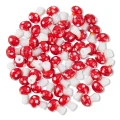 Koraliki lampwork szklane malowane muchomorki muchomor grzybki