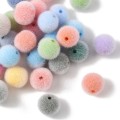 koraliki kule kulki flocky aksamit z futerkiem 10mm 10szt