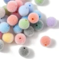 koraliki kule kulki flocky aksamit z futerkiem 10mm 10szt