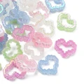 Koraliki akrylowe serce SERCA ramka pixelart duże