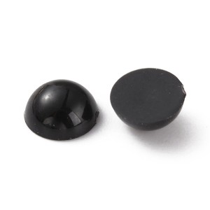 Oczy OCZKA do figurek druku 3D czarne rękodzieło mini kaboszon półperły 7mm 100szt