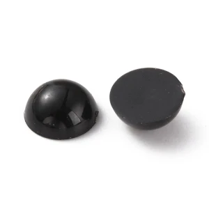 Oczy OCZKA do figurek druku 3D czarne rękodzieło mini kaboszon półperły 7mm 100szt