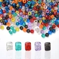 Koraliki kandi oponki akryl z brokatem 9mm bransoletki pony bead 50szt