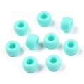 Koraliki oponki akryl 9mm kandi bransoletki pony bead morski turkus 20szt