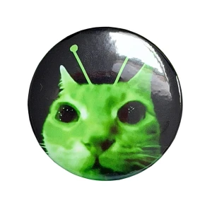 PRZ125 Przypinka button badzik glorp alien cat kot UFO 58mm