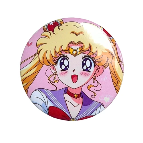 PRZ129 Przypinka button badzik Sailor Moon Czarodziejka z księżyca 58mm