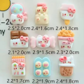 ZAW400 Zawieszki z żywicy kotek hello kitty cute kawaii 5szt słodki mix