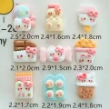 ZAW400 Zawieszki z żywicy kotek hello kitty cute kawaii 5szt słodki mix