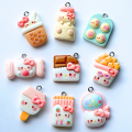 ZAW400 Zawieszki z żywicy kotek hello kitty cute kawaii 5szt słodki mix