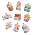ZAW400 Zawieszki z żywicy kotek hello kitty cute kawaii 5szt słodki mix