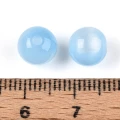 Koraliki Galaxy mieniące kocie oko OPALIZUJĄCE błękitne 8mm 10szt