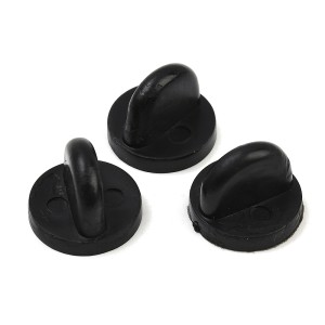 PIN5 Zatyczki korki zatyczka do przypinki gumowa silikon czarne 10szt