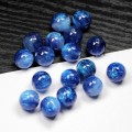 Koraliki Galaxy mieniące gwiezdny pył OPALIZUJĄCE granatowe 8mm 10szt