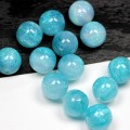 Koraliki Galaxy mieniące gwiezdny pył OPALIZUJĄCE niebieskie turkus 8mm