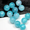 Koraliki Galaxy mieniące gwiezdny pył OPALIZUJĄCE niebieskie turkus 8mm