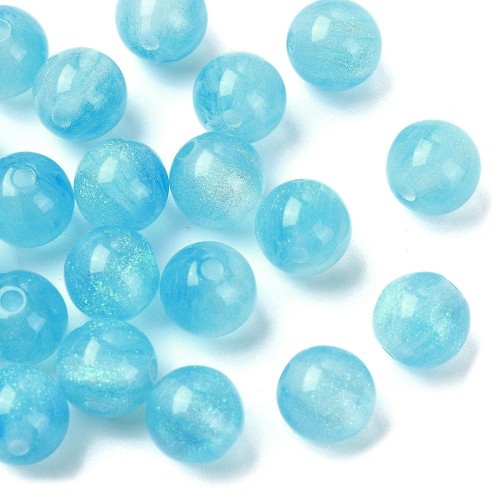 Koraliki Galaxy mieniące gwiezdny pył OPALIZUJĄCE niebieskie turkus 8mm tla 1000x100 (11).jpg