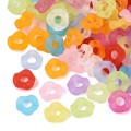 Koraliki dysk twist kwiatuszek fala przekładka frosted 9mm 30szt mix kolor