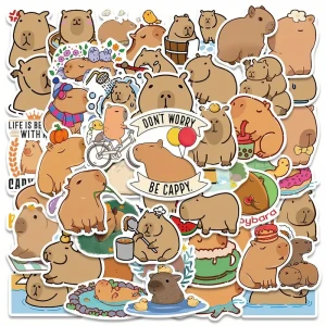 W89 Naklejki STICKER BOMB WLEPY wlepki CAPIBARA KAPIBARA kreskówki 50szt