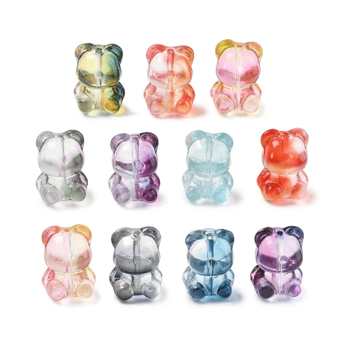 koraliki szklane MIŚ misie teddy bear ombre mix 5szt 22mm