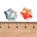 Koraliki szklane gwiazdy GWIAZDKI gwiazda ombre z pyłkiem 10szt 16mm mix