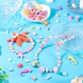 Koraliki MORSKIE OCEAN rybka muszle rozgwiazda muszelka zestaw