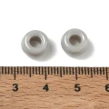 KOP48 Koraliki kandi oponki akryl 9mm warkoczyki bransoletki pony bead szare 20szt