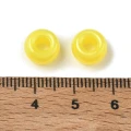 koraliki oponki akryl 9mm kandi pony bead żółte perłowe